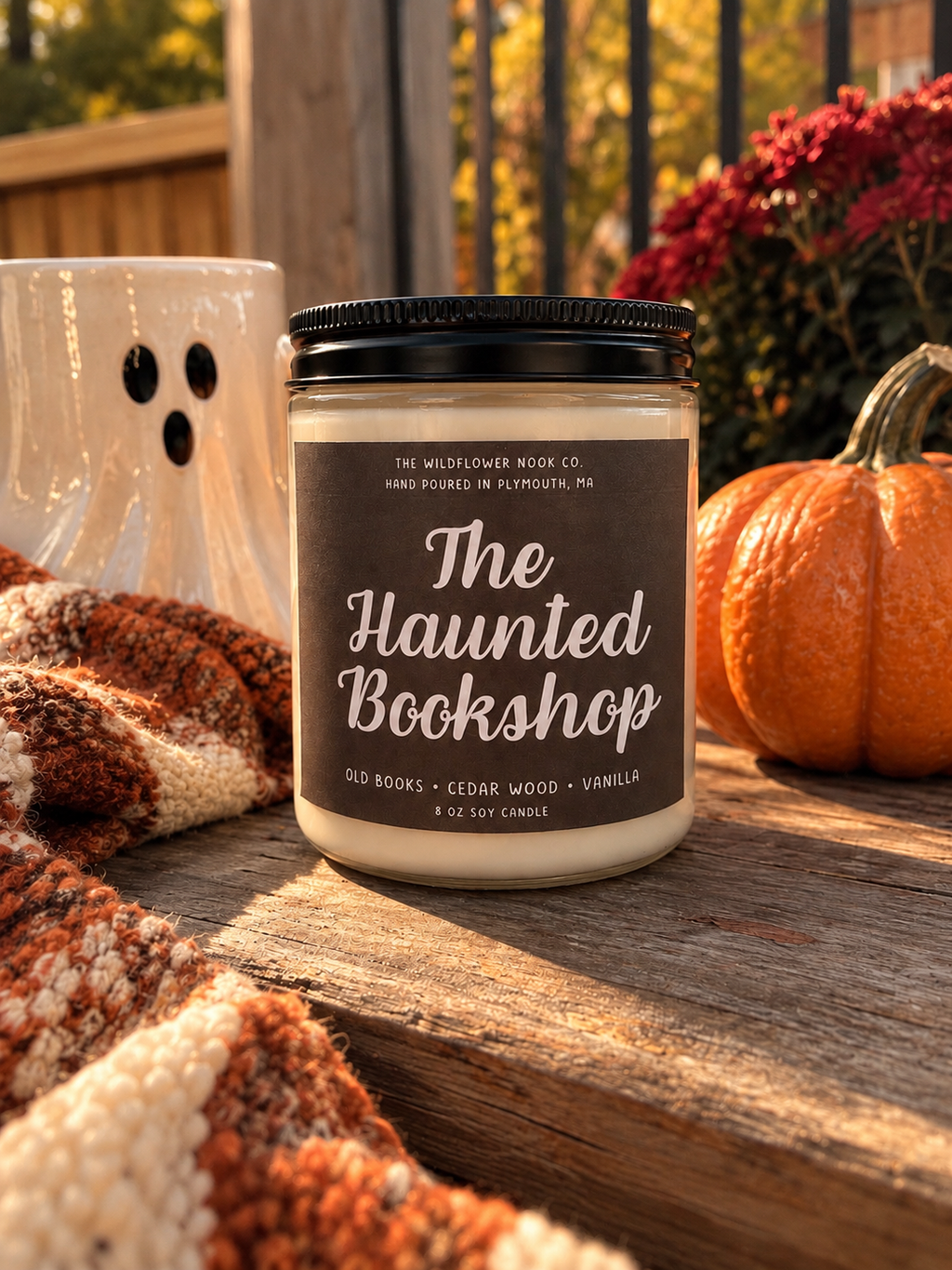 The Haunted Bookshop | Spooky Bookish Soy Candle